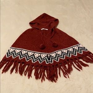 🛍2 for $22 Max Studio Girls Poncho Size M/L